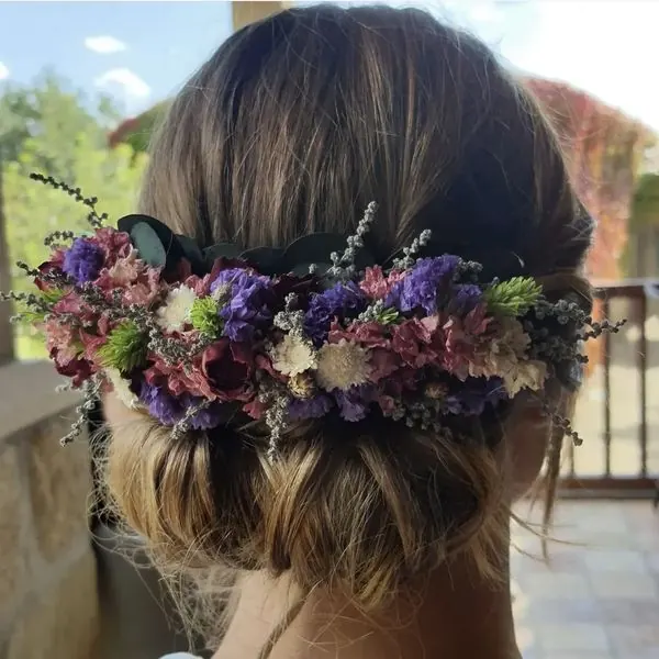 Recollit de casament amb flors seques